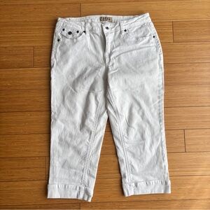 Y2K vintage Earl Jeans white denim capris